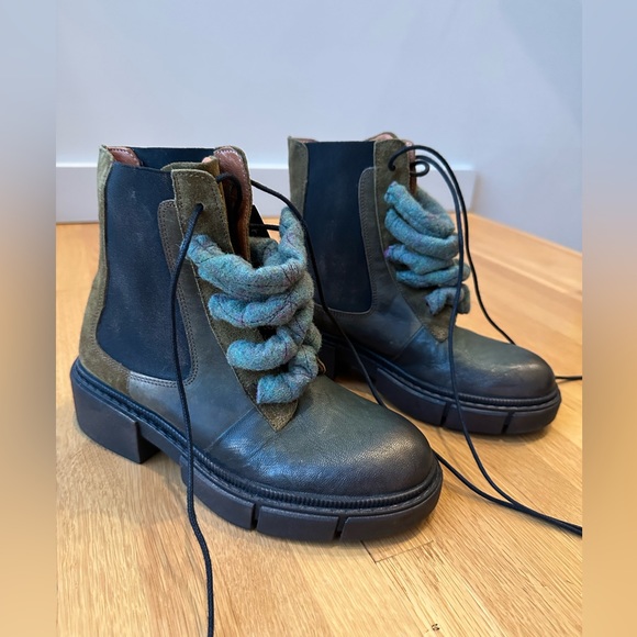 Papucei hand crafted green boots size 36 NWT - Picture 9 of 14